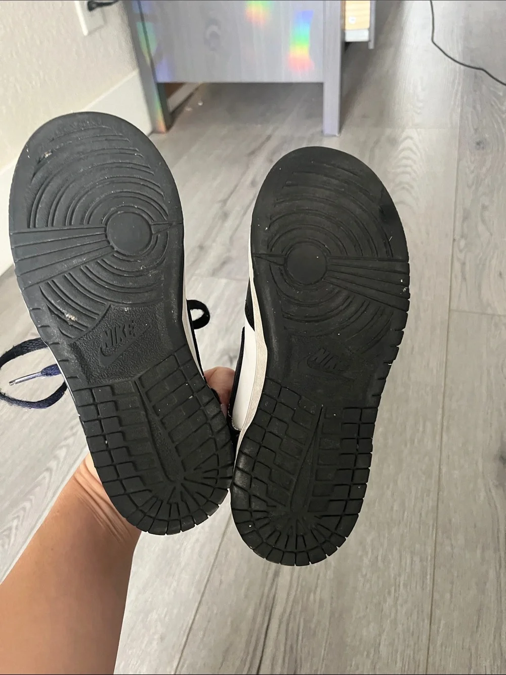 Boys Nike Kids Black and White Low-Top Sneakers